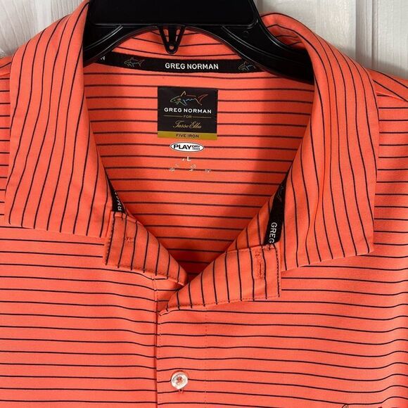 Greg Norman Mens Five Iron Play dry Tasso Elba Shirt L - Picture 2 of 3